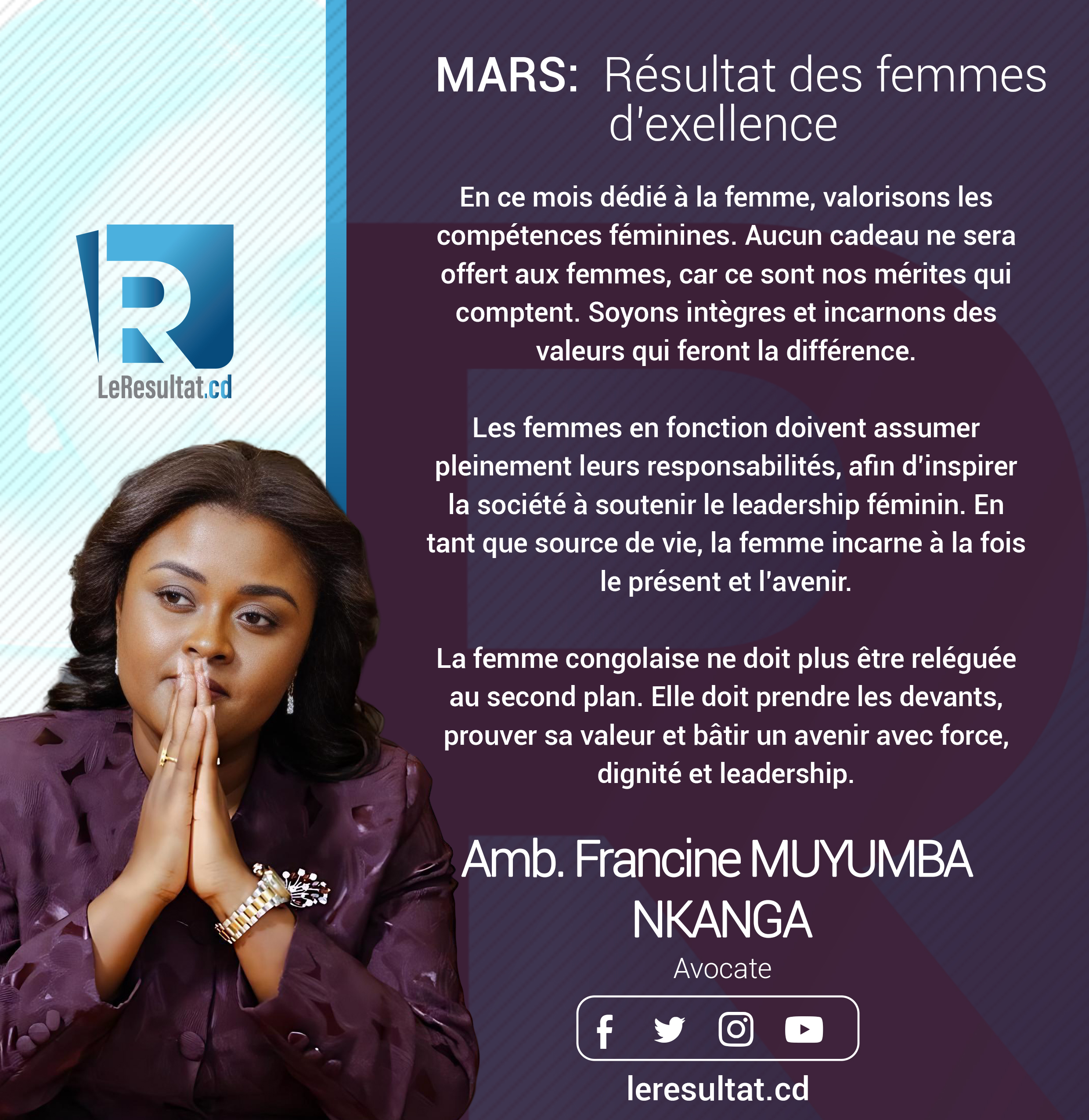 IMG_5351 Résultat des femmes d’excellence : Francine Muyumba exhorte les femmes congolaises à prendre les devants et prouver leur valeur