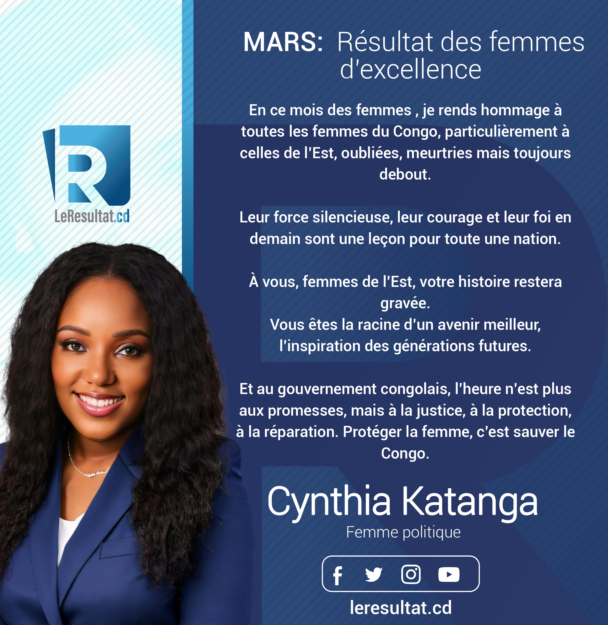 IMG_5380 Résultat des femmes d’excellence : Cynthia Katanga rend hommage aux femmes de l’Est et appelle à l’action pour leur justice